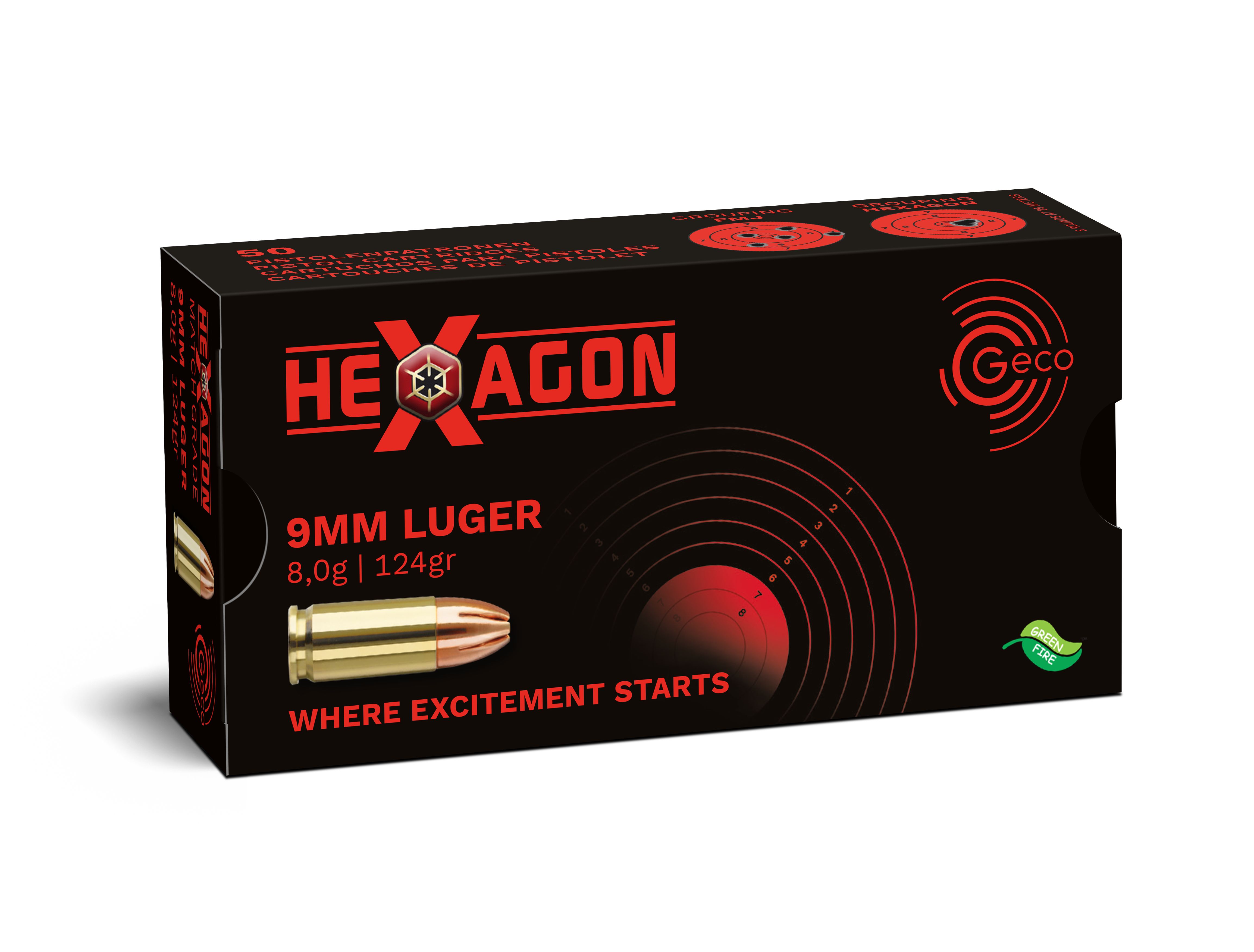 GECO 9mm Para Hexagon SX 8,0g.