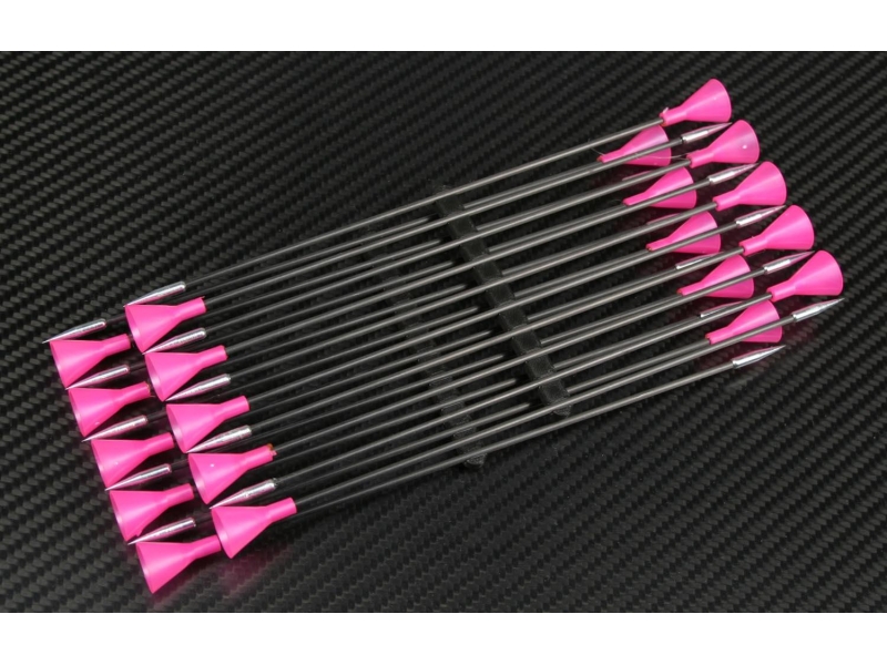 AlexBow Blasrohrpfeile .625 Carbon mit Stahlspitze pink