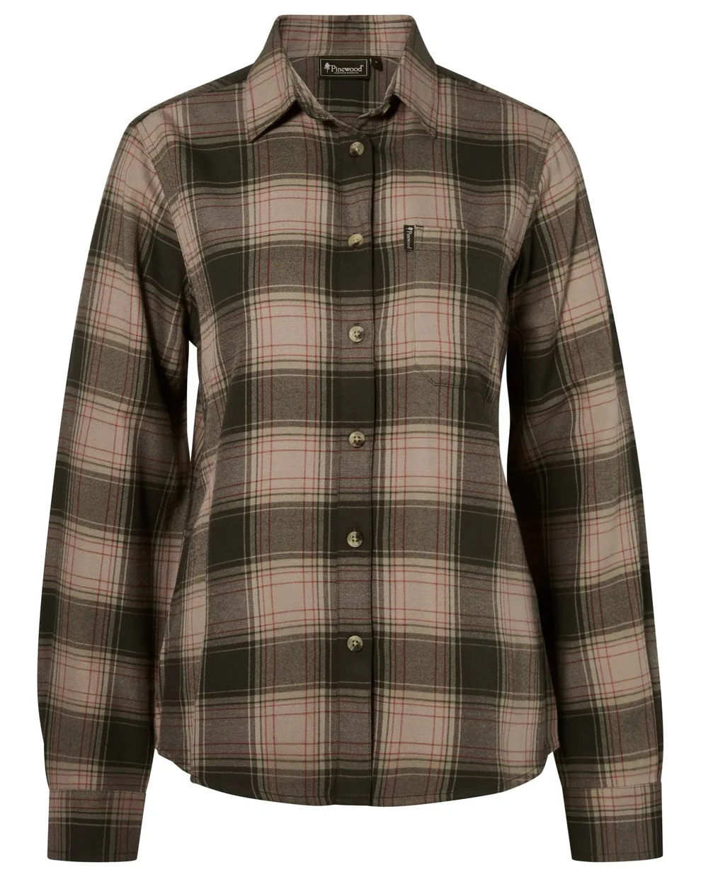 Damenbluse Forest Flannel oliv