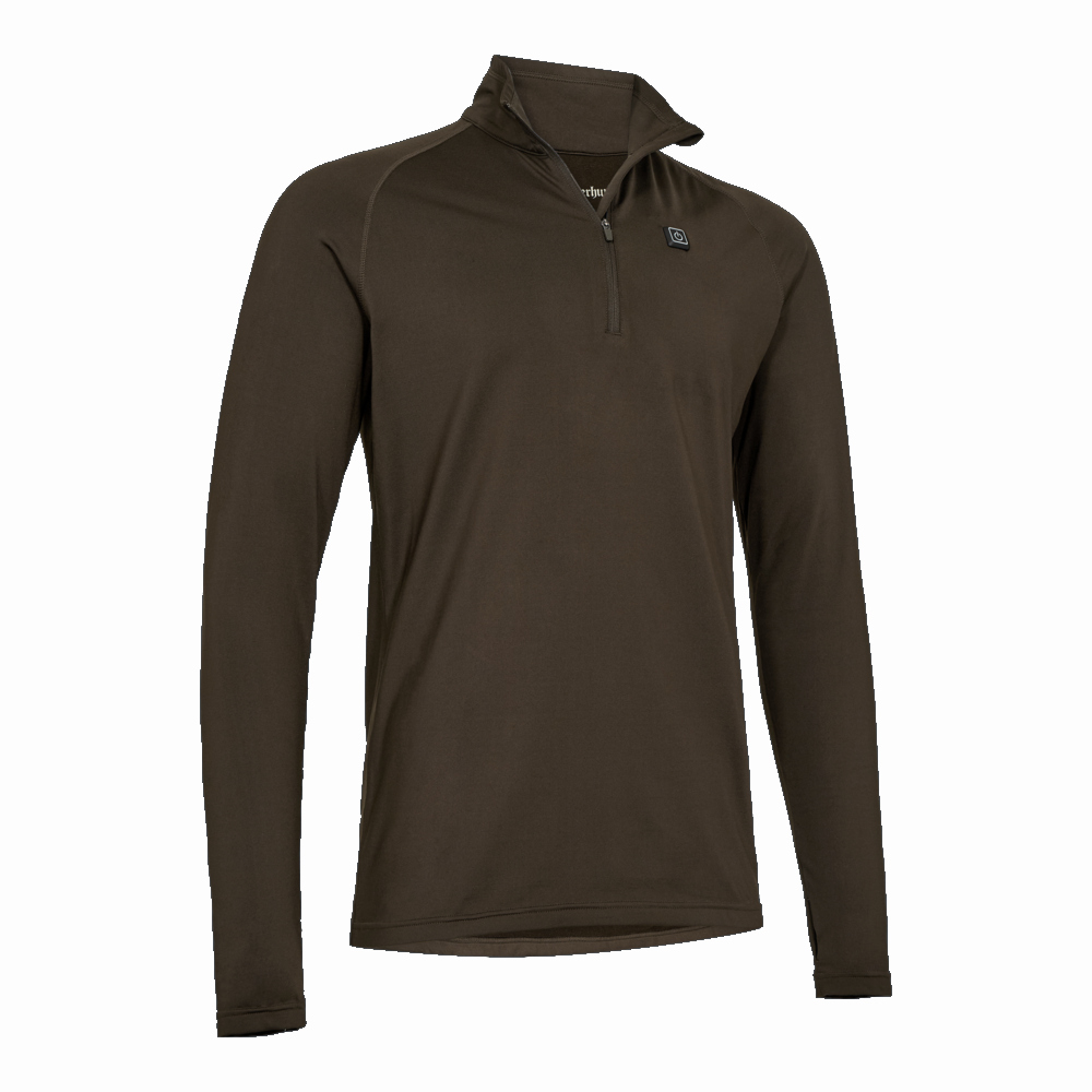 beheiz. Herren Unterhemd Zip wood