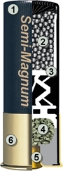 ROTTWEIL-Semi Mag 40 12/70 3,7mm Plastik, 10er Pack.
